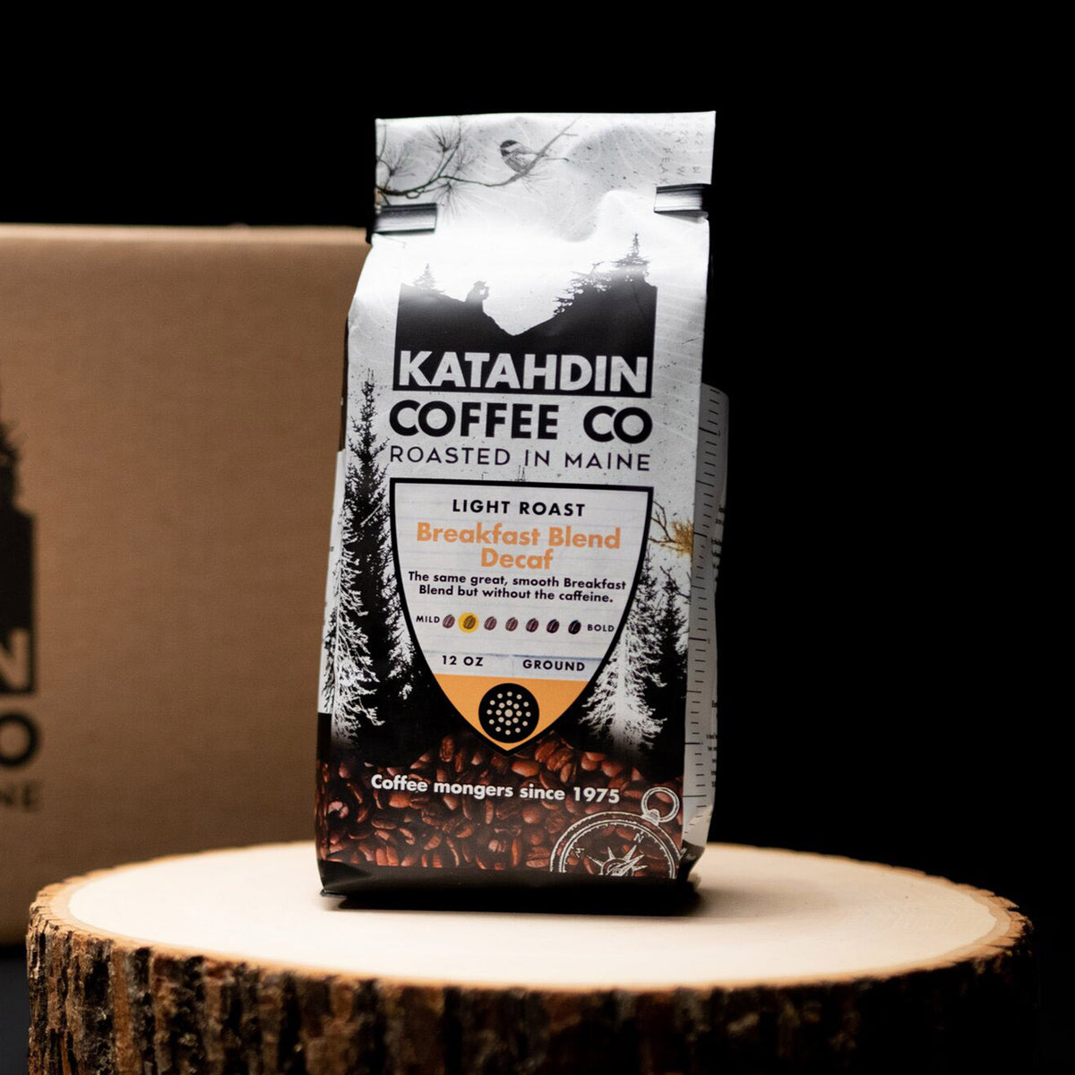 Katahdin Water Process Decaf Breakfast Blend Ground | Case of 10/12 oz Bags